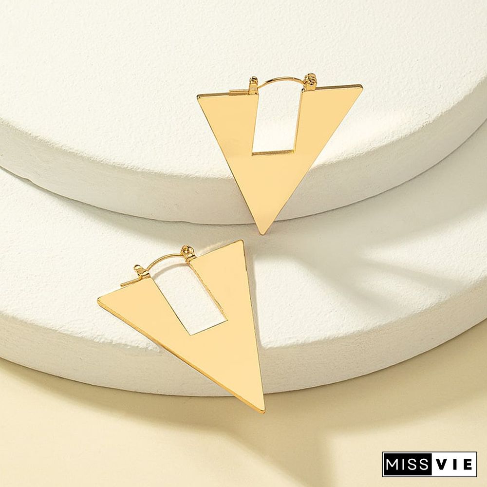 Geometric Minimalist Triangle Glossy Earrings