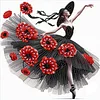 Diamond Painting-DIY Crystal Rhinestone Poppy Flower Dress Girl(Box Packaging)