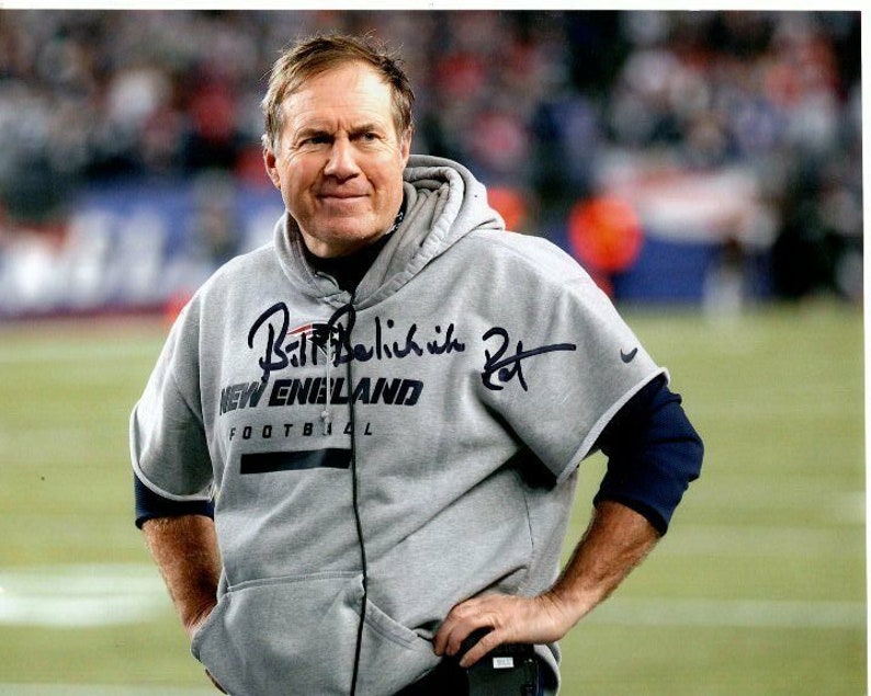 Bill belichick signed autographed nfl new england patriots 8x10 Photo Poster painting