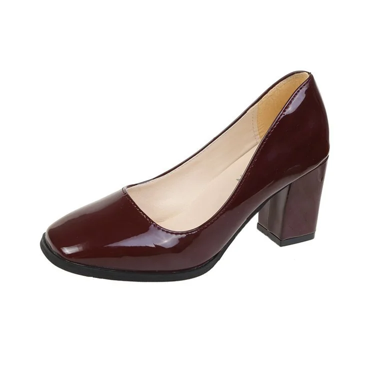 Churchf Churchf Heel Casual Women's Shoes Spring 2024 New Fashion Square Head Square Root High Heel 4243 Large Size Women's Shoes