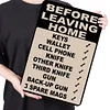 Home Bring Key Gun Cell Knife - Vintage Metal Signs - 20*30cm/30*40cm - Warning