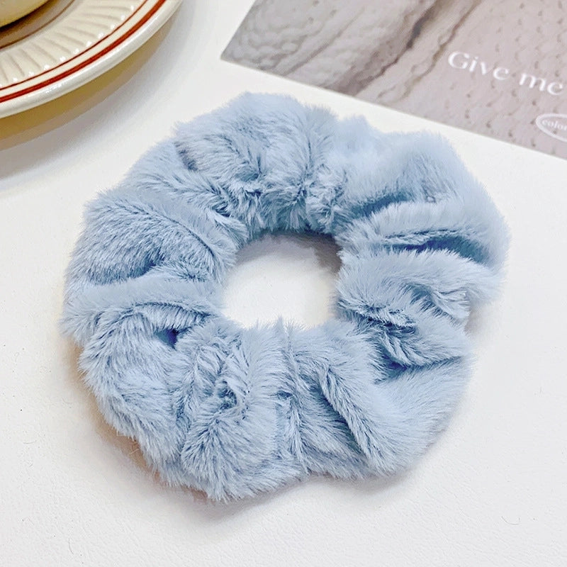Women’s Pastoral Solid Color Commute Solid Color Flannel Hair Tie