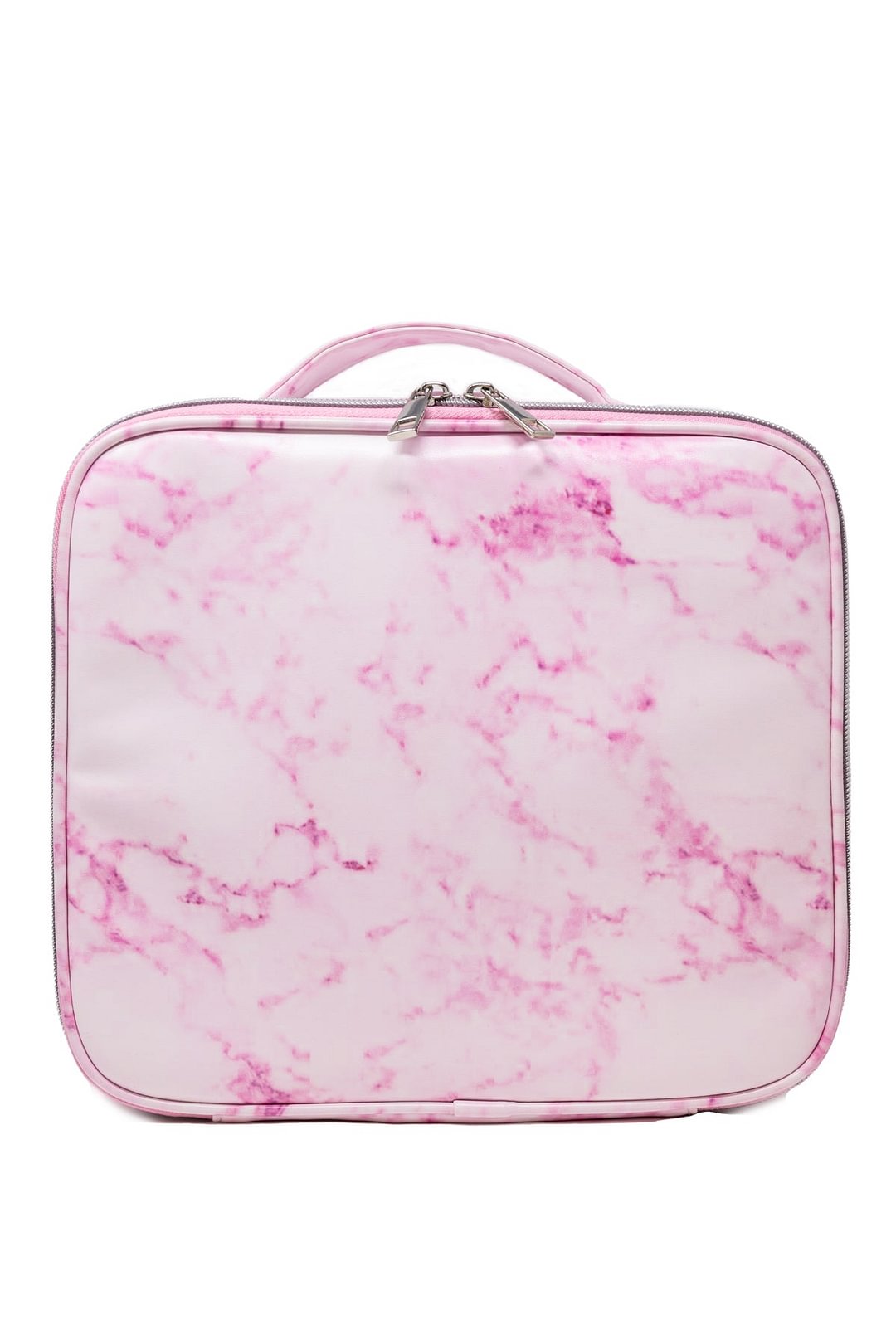 No Time To Spare Pink Marble Makeup Bag shopify LILYELF