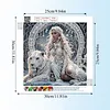 Snow Queen and Tiger Partial Drill Diamond Painting Kit 30x30cm Special Shaped Diamonds DIY Craft for Adults Beginners Home Decor
