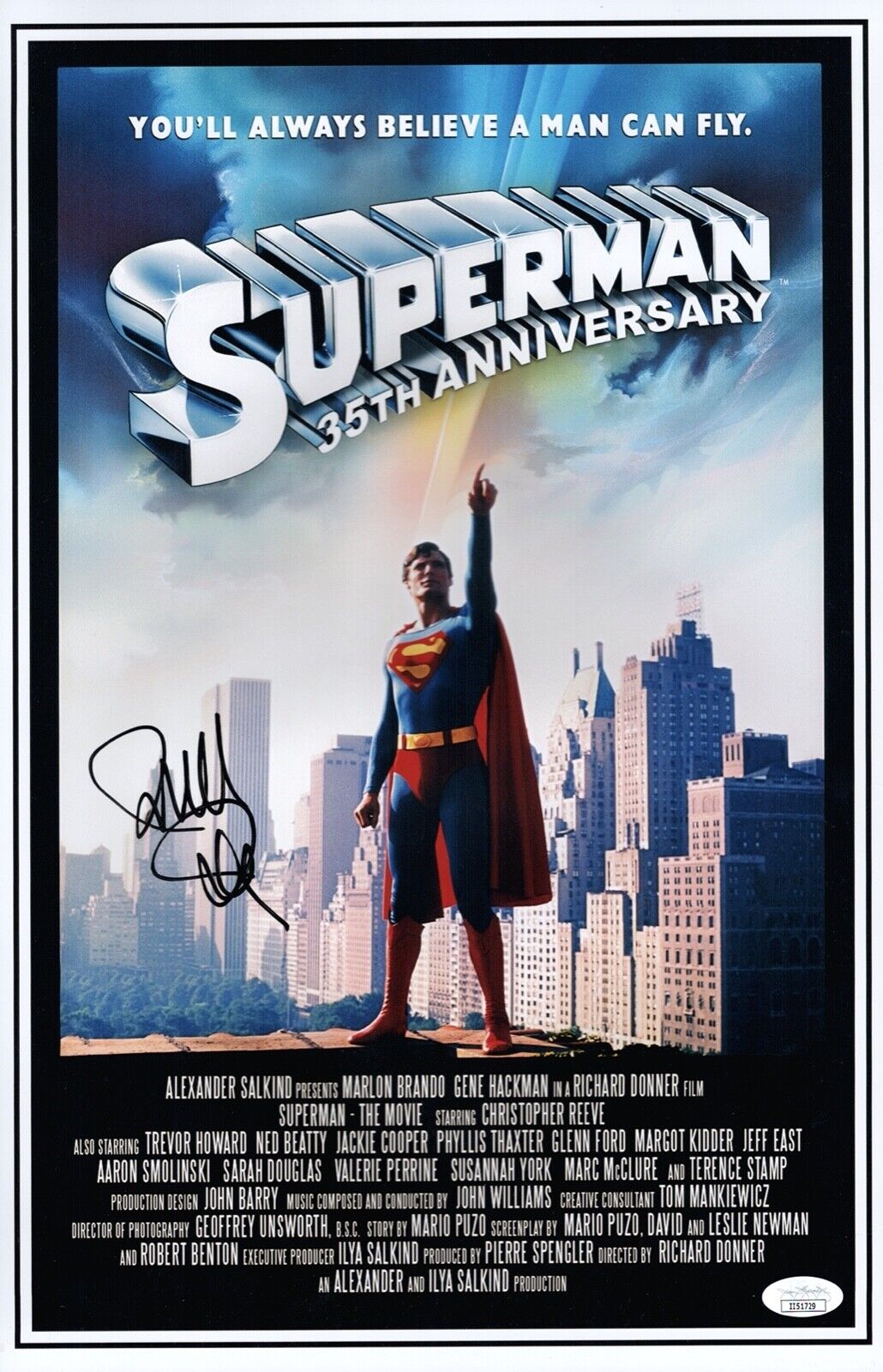 RICHARD DONNER Signed 11x17 Photo Poster painting SUPERMAN Director Autograph JSA COA Cert