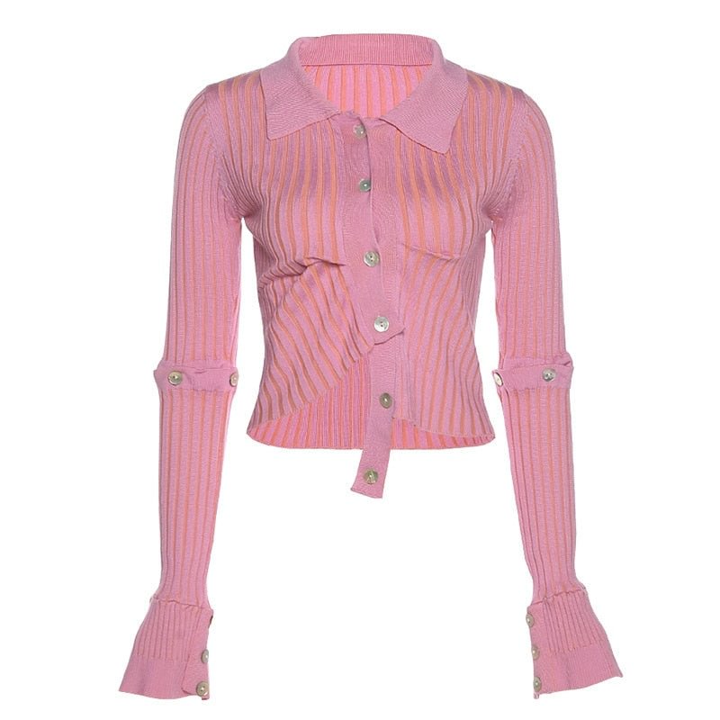 BOOFEENAA Irregular Hem Detachable Long Sleeve Top Knit Sweater Women Fashion Winter Clothing 2021 Sexy Cropped Cardigan C83EF28