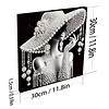 DIY Pearl Painting Hat Elegance for Home Wall Decor with Frame(30*30cm)