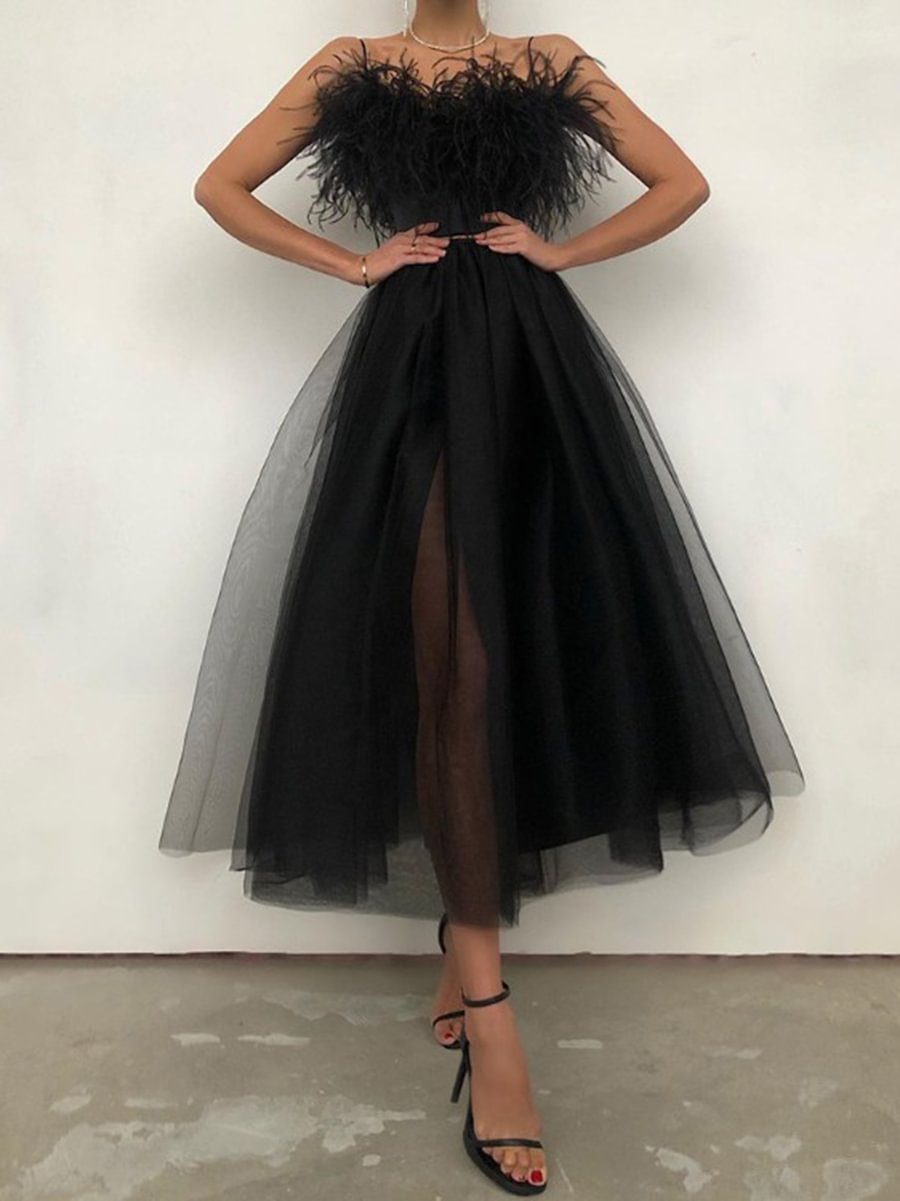 Feather detail dress Clearance