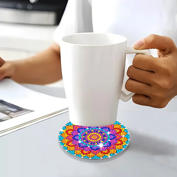 DIY Diamond Painting Coasters Kit Anti Slip Coasters Cartoon Mickey Cup  Coasters