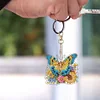 6Pcs papillon double face - 5d bricolage artisanat porte-cl&eacute;s