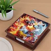 Wooden DIY White Wolf Beauty Diamond Painting Kit Note Box with 160 Papers Gifts