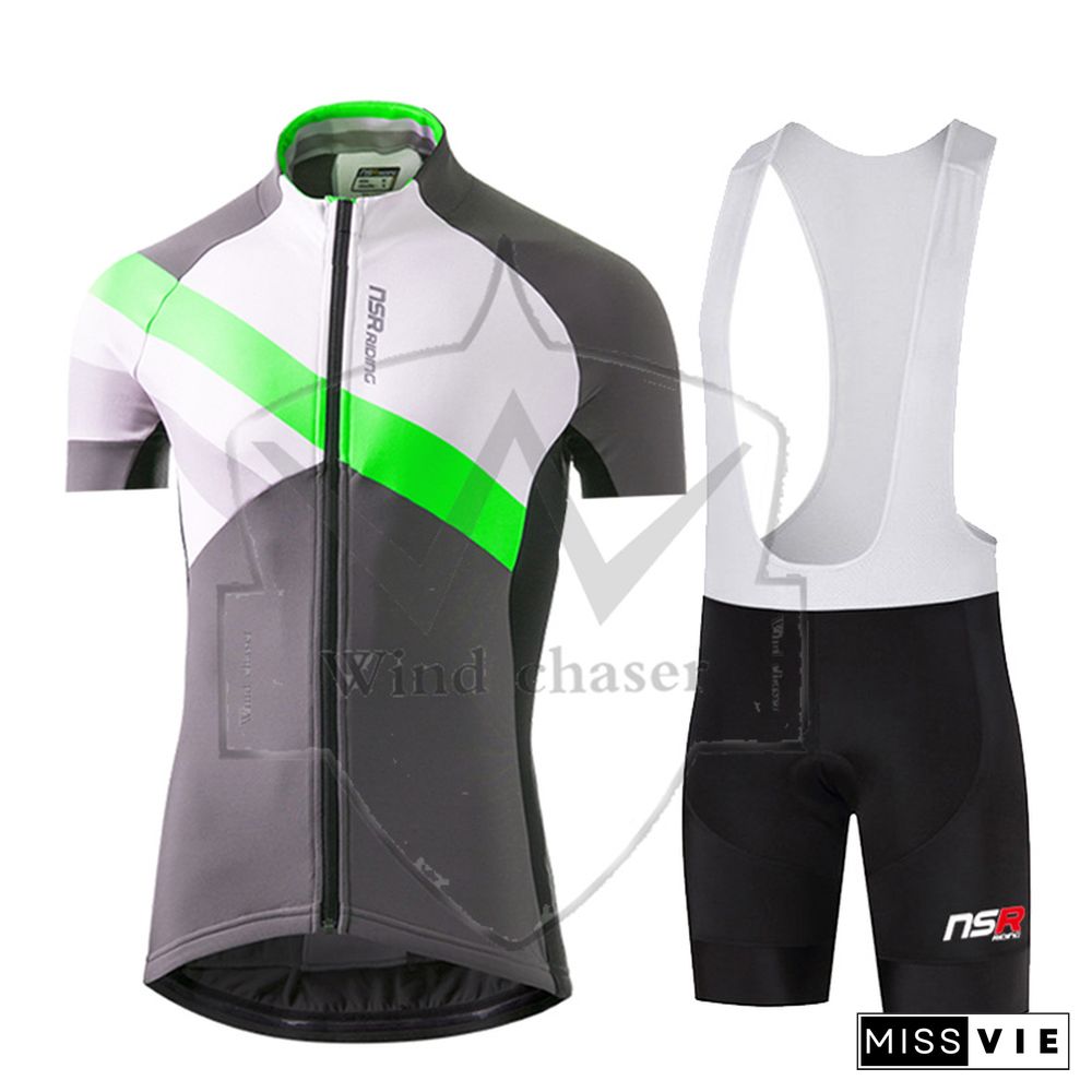 New Nsr Summer Short Sleeve Cycling Jersey Set Breathable Racing Sport Bicycle Jersey Cycling Clothing 여름 자전거 의류