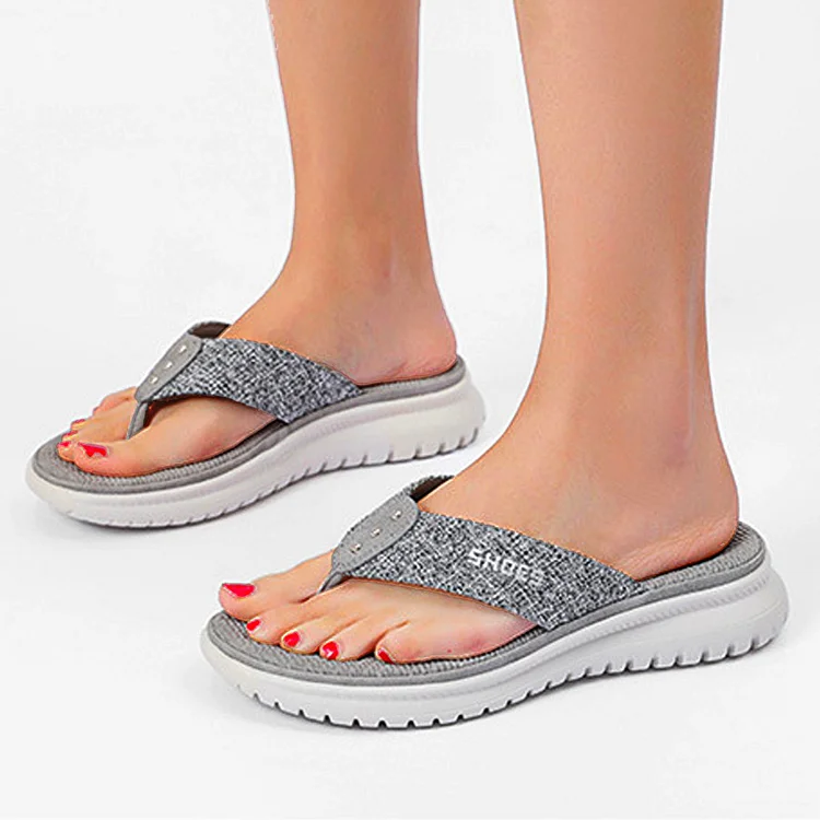 Vanccy Women Flip Flop Slides Comfortable T- Strap Slippers QueenFunky