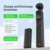 Battery Handle for DJI Osmo Pocket 3,Built in 4500mAh Extra Battery 10W Fast Charging, Reserved 1/4 Thread, USB-C Connector Quickly Charge Your Cell Phone with 15W of Power