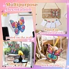 3D Wooden Diamond Art Butterfly Wall Decor Kit - DIY Sparkling Butterfly Craft for Home Decoration