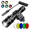 LED Flashlight 5 Modes Rechargeable Flashlight Waterproof Outdoor Portable Torch