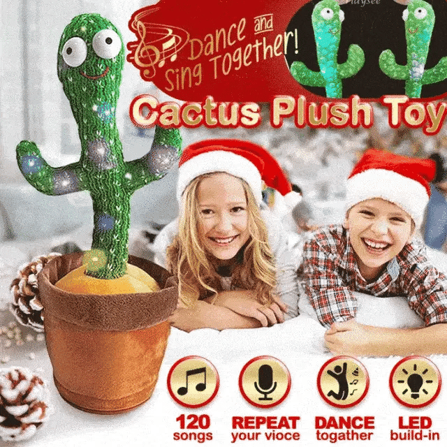 Fridysee Dancing Talking Cactus Plush Toy