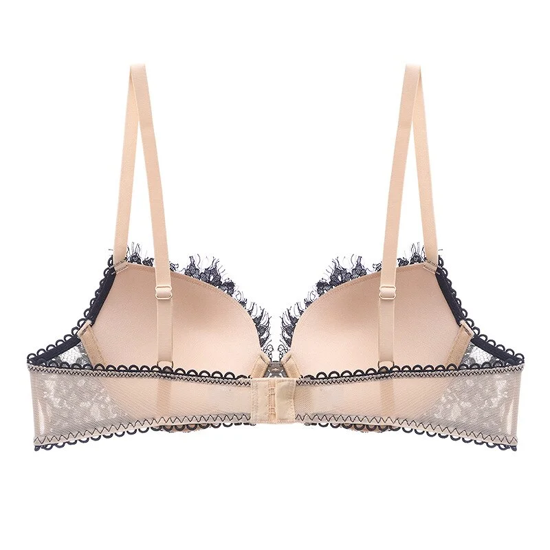 Billionm Lace Bra Set Sexy Women Underwie Push Up Brassiere Panties Thong Set Adjustable Strap Underwear Black Bra Briefs Set
