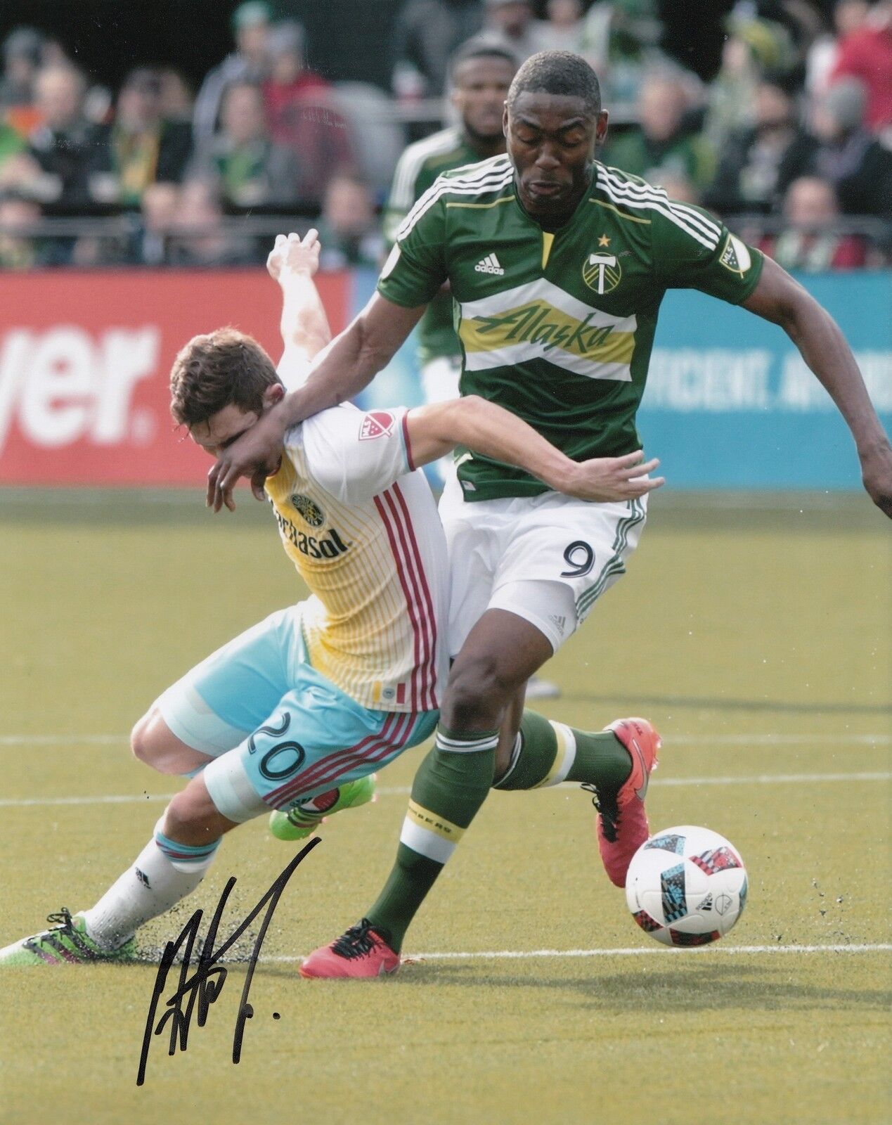 FANENDO ADI signed (PORTLAND TIMBERS) SOCCER 8X10 Photo Poster painting W/COA #4