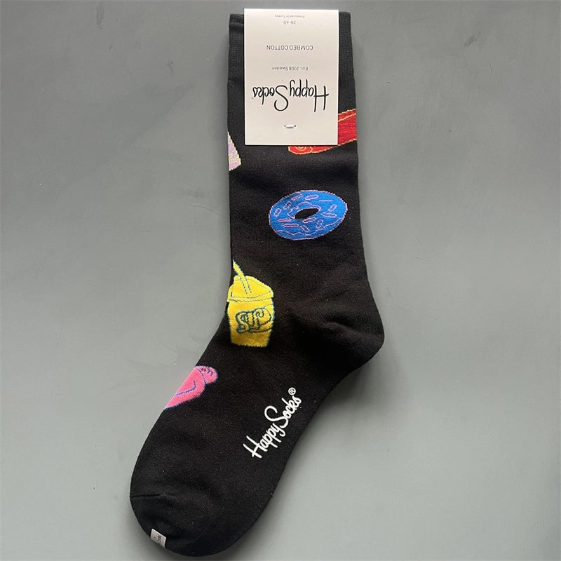 Women’s Vacation Minimalist Polka Dots Cotton Crew Socks A Pair