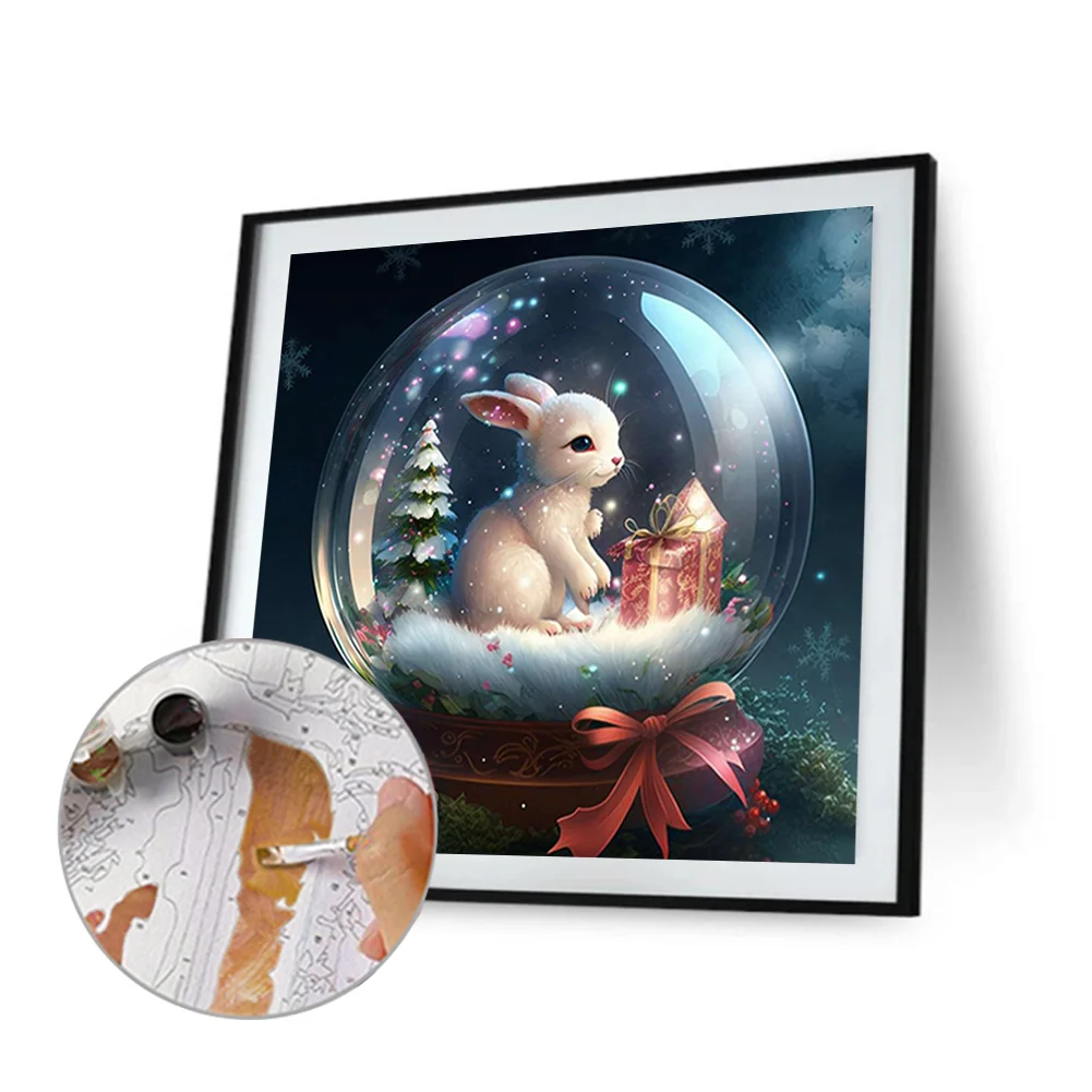 DIY Paint By Number 40*40cm - Crystal Ball-Rabbit