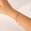 Simple Daily 2 Layers Zircon Golden Bracelet