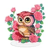 Rose et hibou-bricolage ornement