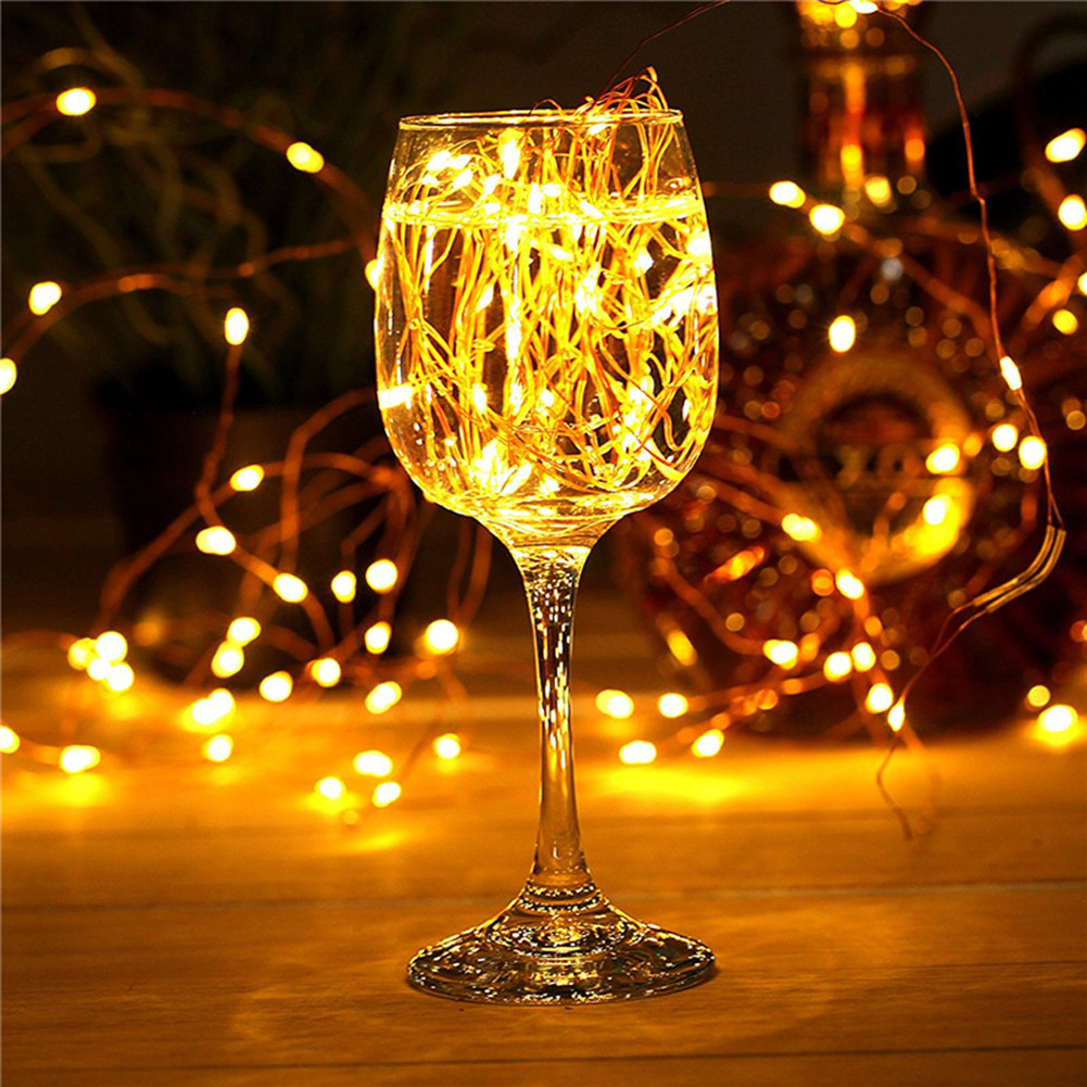 

50 LED 5M Solar Copper Wire 8 Modes-Curtain String Night Light, 200led-warm white, 501 Original