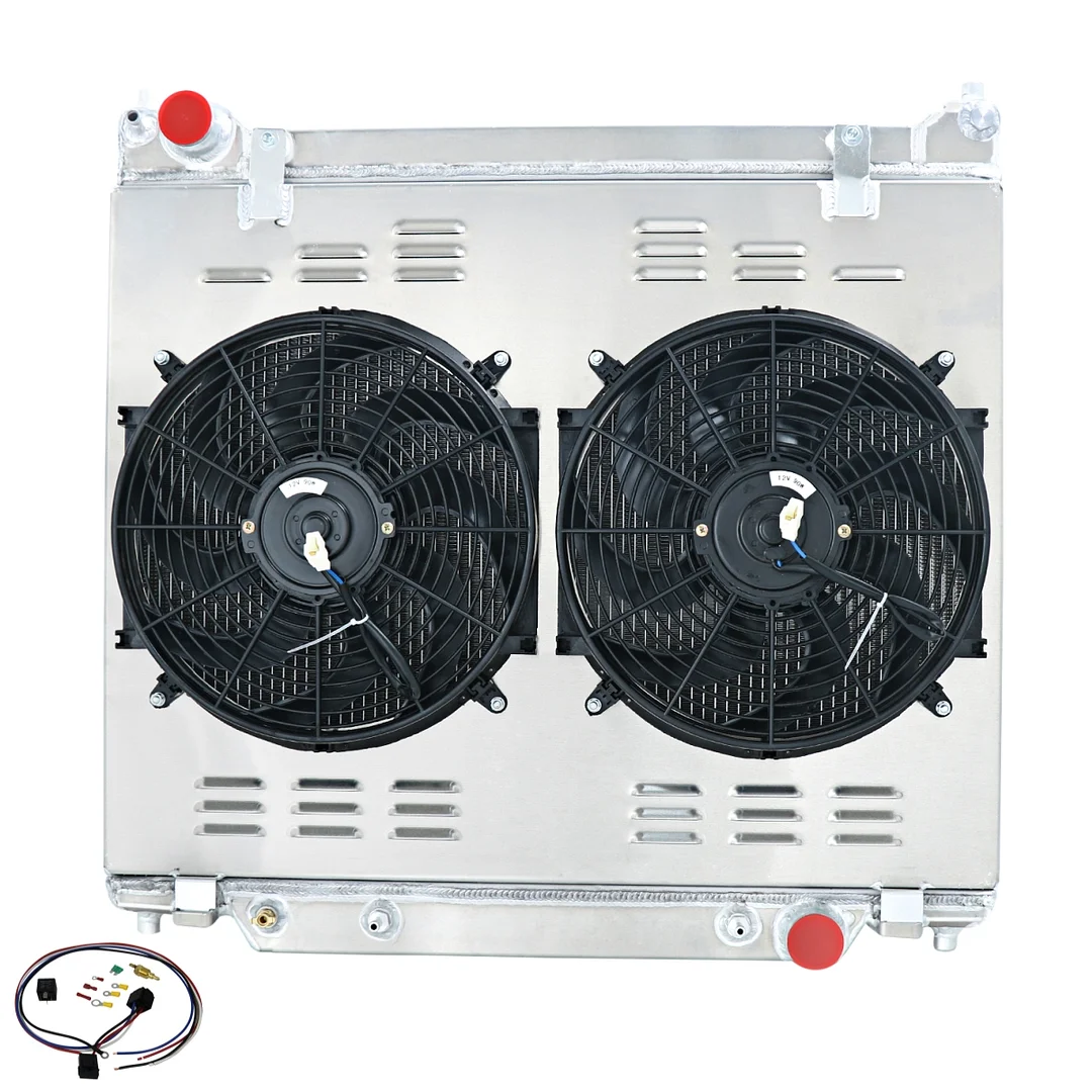 Alloyworks 4 Row Radiator Shroud 14"Fan For 1997-2014 Ford E250 E150 E350 5.4L 7.3L 6.8L