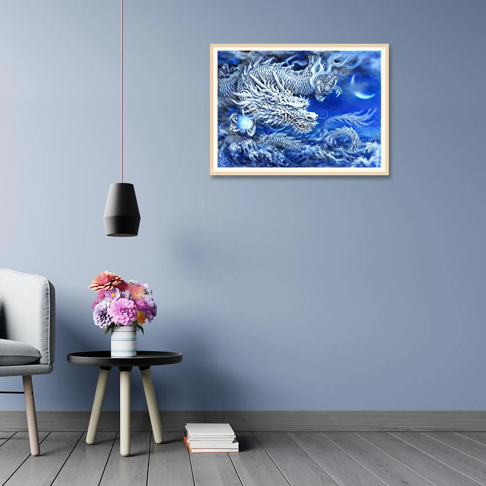 5D DIY Full Drill Diamond Painting Ice Dragon Cross Stitch Embroidery Kits