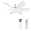 Socket Fan Light with Remote Screw in Ceiling Fan in Light Socket for Bedroom