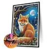 Diamond Painting -DIY Round Drill Fox in the Moonlight(30x45cm)