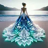 Beach Dress Girl-11CT Stamped Cross Stitch 40*40cm tapestrymarket