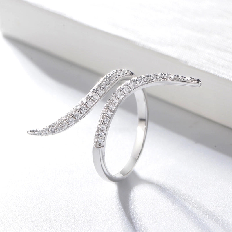 925 Sterling Silver Zircon Rings Solid Color