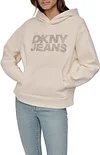 （32701）DKNY Damska ciepła modna bluza z kryształkami