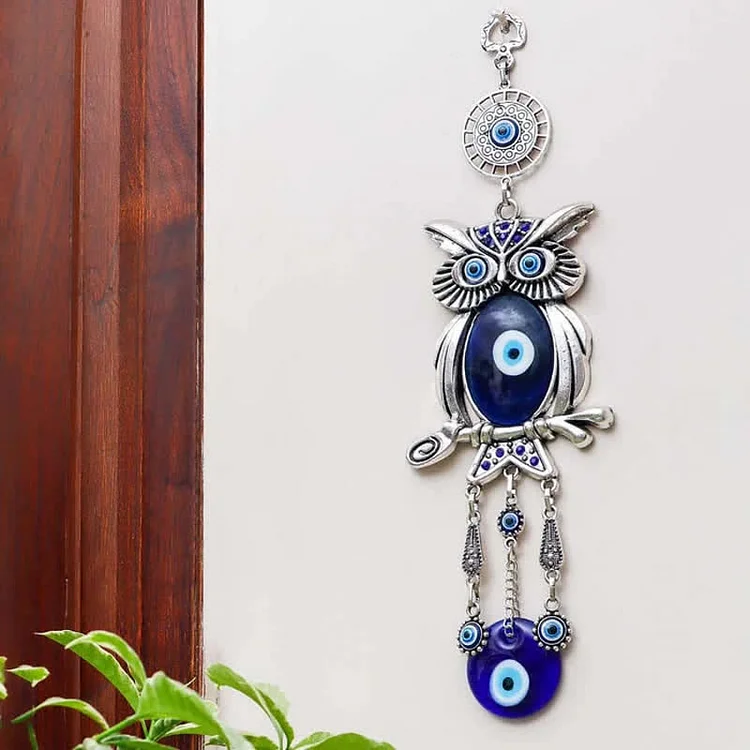 Evil Eye & Owl Protection Amulet Wall Decor