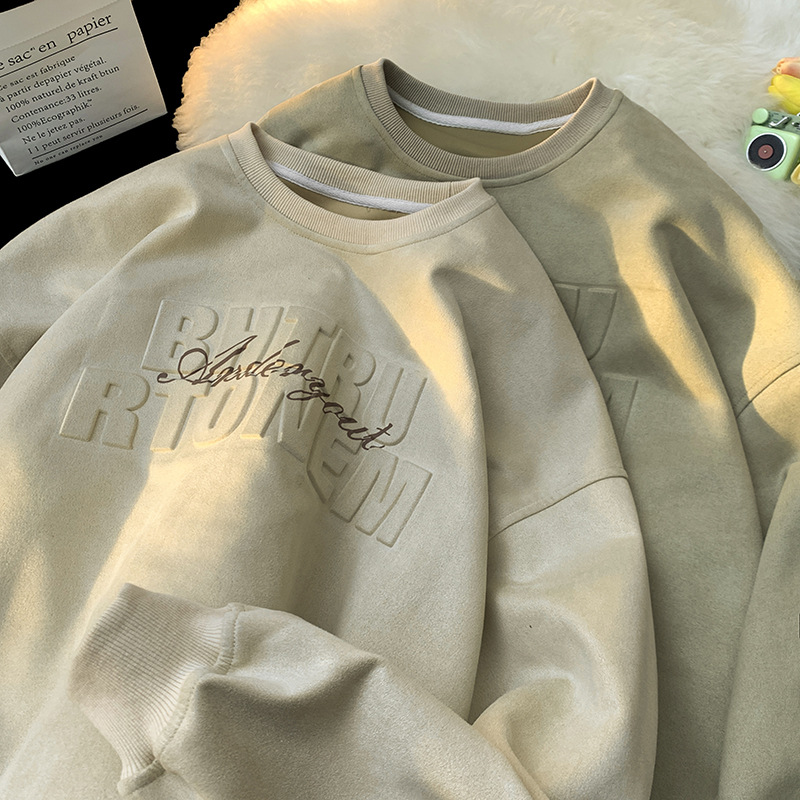 American Suede 3D Steel Printed Vintage Hoodie