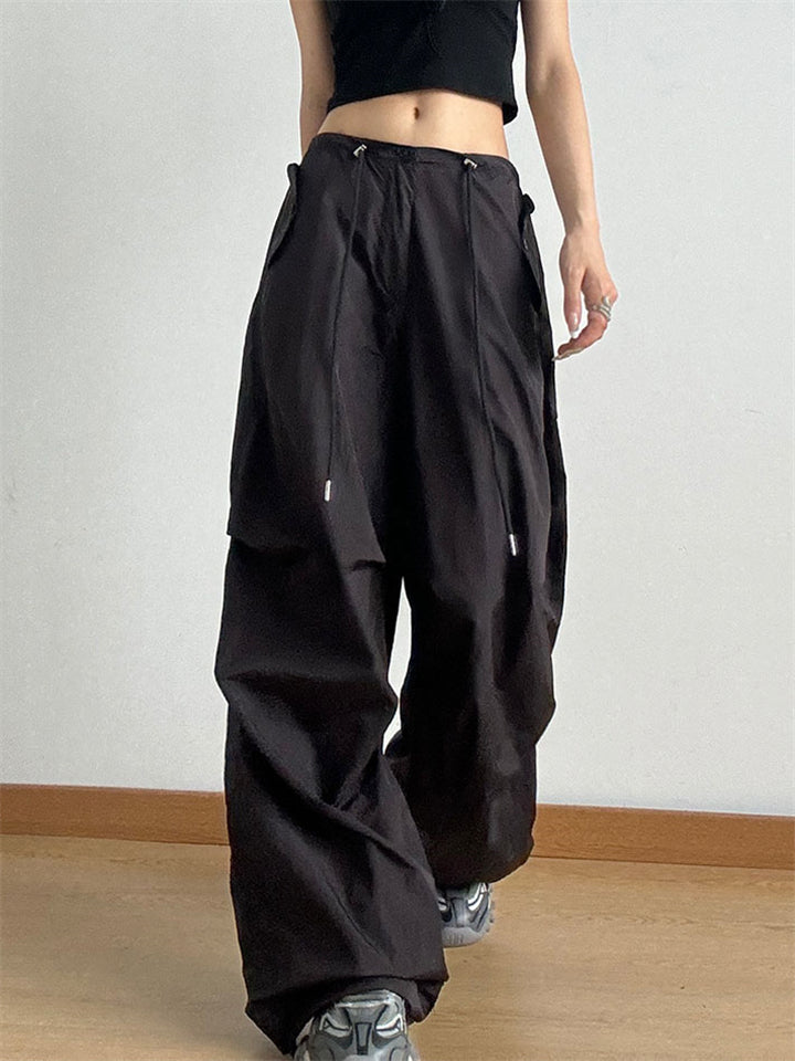  thdmladies Women's Fashion Casual High Waist Baggy Cargo Pants thedmladies