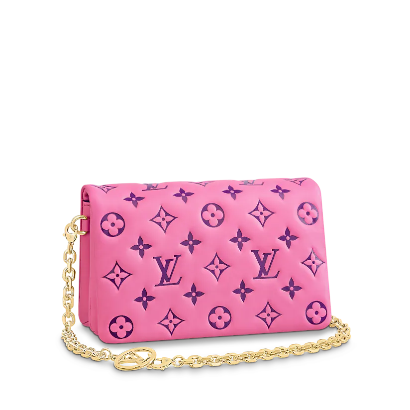 Louis Vuitton Pochette Coussin Pink/Purple in Lambskin with Gold