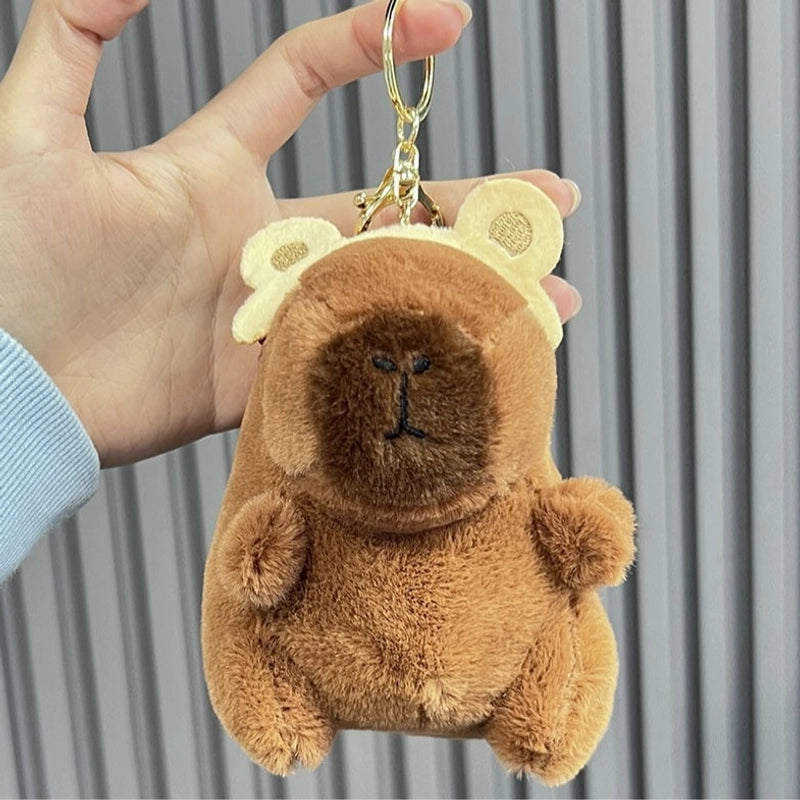Cute Animal Fruit Capybara Plush Valentine’S Day Unisex Keychain