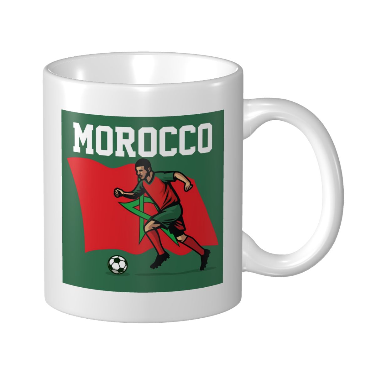 Morocco Soccer Player Ceramic Mug