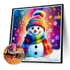 Bonhomme de neige-Perceuse ronde peinture diamant-30 * 30cm