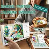 2027-2028 Two-Year Diamond Painting Calendar Kit, 13 Exquisite Multicolor Butterfly And Floral Illustrations, Large Size Desk Calendar, Mosaic Art Coil-Bound Desktop Planner