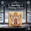 (25x25cm)DIY Pearl Painting Xmas Framed Handmade Pearl Material Art Kit Living Room Decor