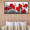 (US Only)1pc DIY Paint by Number Kit Poppy Frameless Canvas Wall Art Gift Idea 80x40cm