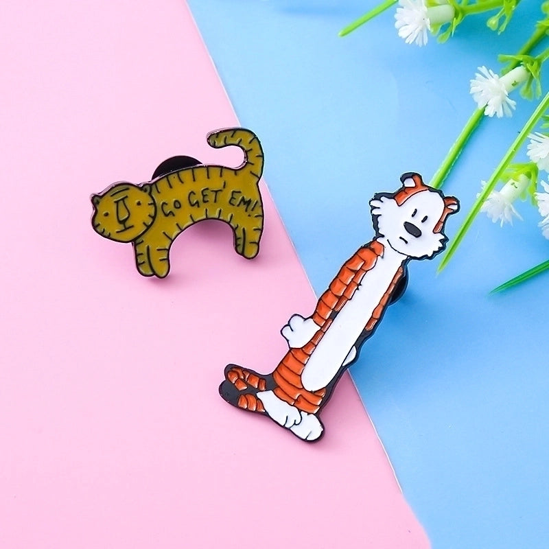 Cartoon Style Pin Animal Alloy Enamel Unisex Brooches