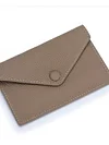 Minimalist Lychee-Grain Envelope Leather Card Holder
