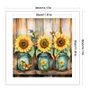 Sunflower Vase-11CT Stamped Cross Stitch Bead Embroidery 46*46cm tapestrymarket