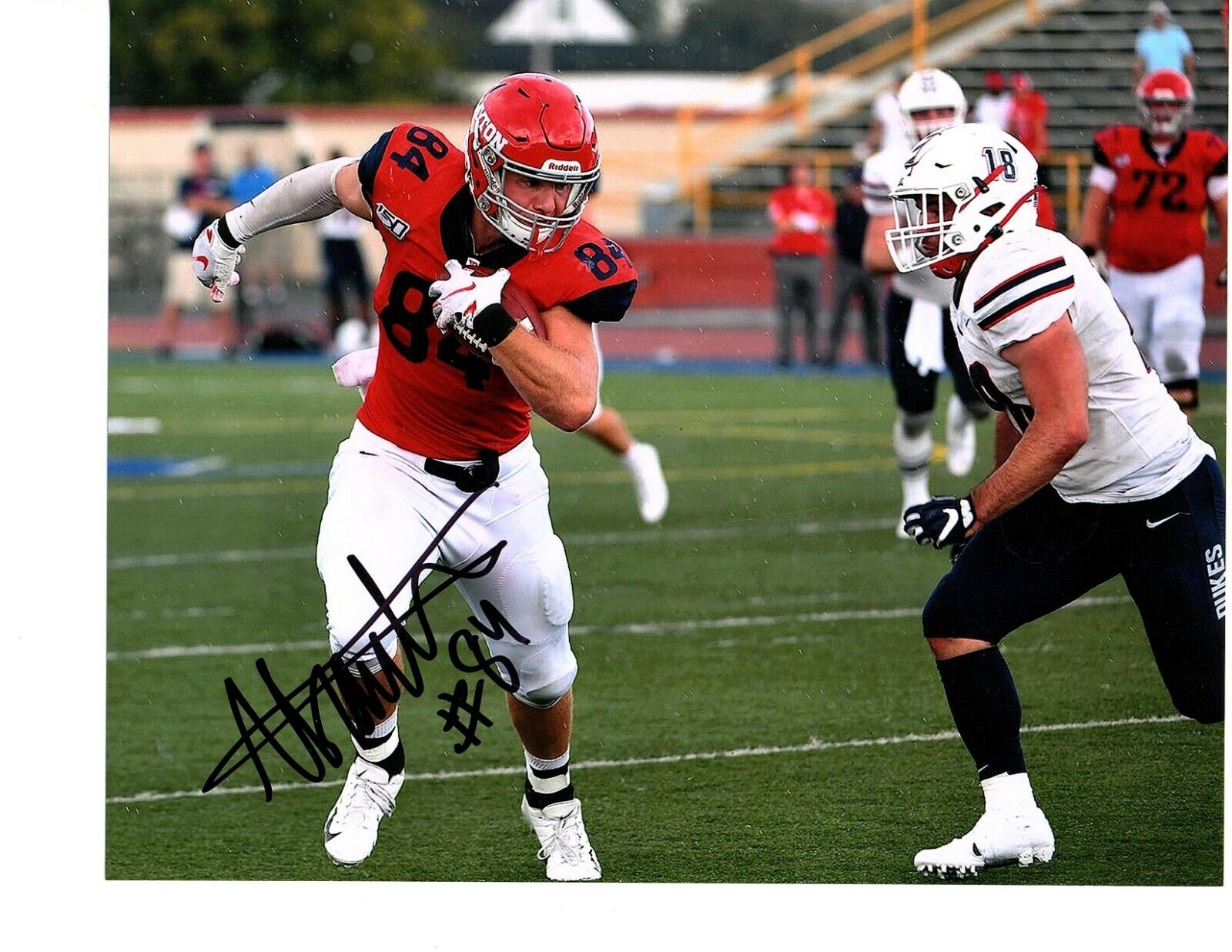 Adam Trautman Dayton Flyers signed autographed 8x10 football Photo Poster painting Top TE b