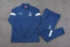 2023/2024 Olympique de Marseille Long Zip Jacket Dark Blue Football Jersey Set